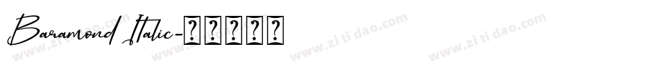Baramond Italic字体转换